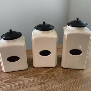 Canisters! Flour, sugar, and coffee